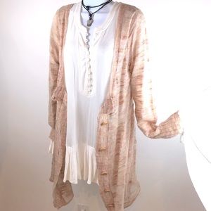 Mohair wool,blend feather weight cardigan. Large